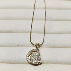 Heart Pendent Anti-tarnish Chain Water Resistant Necklace Simple Elegant Everyday Perfect