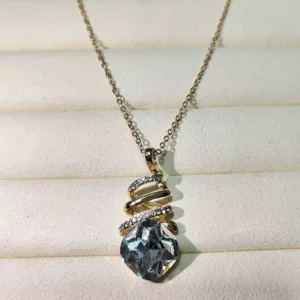 Anti Tarnish Stainless Steel Waterproof Chain Pendant Set With Earrings