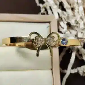 Bow Style Bracelet Studded Look Anti-tarnish Daily Wear