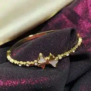 Bow Style Studded Look Anti-tarnish Bracelet